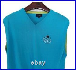 Mens BURBERRY GOLF cotton sleeveless Jumper/Sweater size medium RRP £295