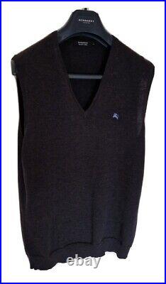 Mens BURBERRY merino wool sleeveless Jumper/Sweater size medium RRP £295