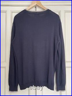 Mens Giorgio Armani Medium Navy Floral Sweater RRP £800