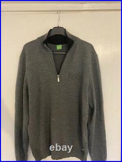 Mens HUGO BOSS GOLF Green label 1/4 zip Jumper/Sweater size Medium RRP £225
