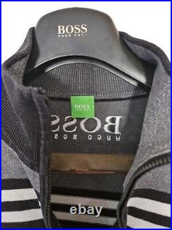 Mens HUGO BOSS GOLF Green label 1/4 zip Jumper/Sweater size large. RRP £225