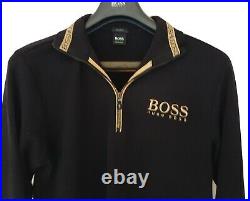 Mens HUGO BOSS GOLF Green label 1/4 zip Jumper/Sweater size med/large. RRP£225