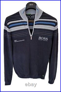 Mens HUGO BOSS GOLF Green label 1/4 zip Jumper/Sweater size small/medium