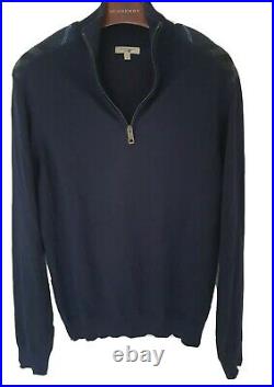 Mens LONDON by BURBERRY 1/4 zip cotton jumper/Sweater size medium. RRP £275