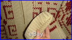 Mens M Vintage Pendleton Full Zip Wool Cowichan Sweater Jacket Big Lebowski USA