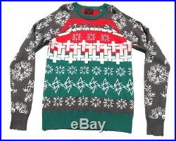 Mens METALLICA Wool Blend UGLY Christmas Xmas L/S Crewneck Sweater Medium