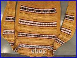 Mens NWT Rag & Bone New York Yellow Multi Color Wesley Fairisle Crew Sweater, M