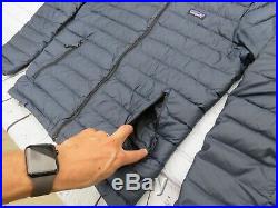 Mens PATAGONIA Navy Blue Goose Down Puffer Sweater Jacket Medium $229