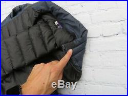 Mens PATAGONIA Navy Blue Goose Down Puffer Sweater Jacket Medium $229