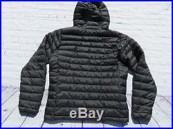 Mens PATGONIA Black Hooded Hoody Goose Down Zip Sweater Jacket Medium $279