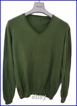 Mens PRADA cotton/cashmere sweater/jumper. Size EU50/UK40 medium RRP £295