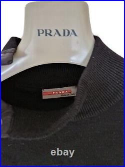 Mens PRADA zip 100% lambs wool Jumper/Sweater. Size EU52/UK42 medium. RRP £895