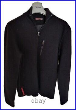 Mens PRADA ½ zip lambswool Jumper/Sweater. Size 50/large. RRP £895