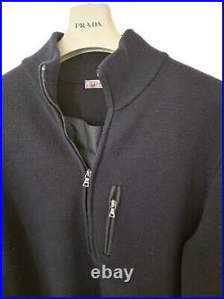 Mens PRADA ½ zip lambswool Jumper/Sweater. Size 54/XL. RRP £895