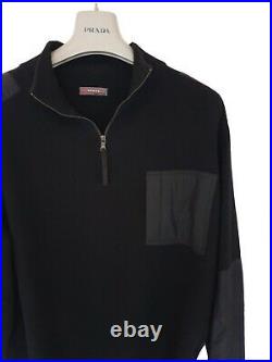Mens PRADA ¼ zip wool Jumper/Sweater/Jacket/Coat. Size 52/XL. RRP £895