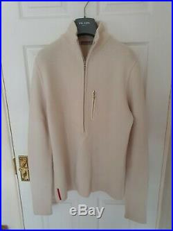 Mens PRADA ¼ zip wool Jumper/Sweater. Size EU50/UK40 medium/large £895