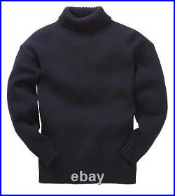Merino Wool Submariner Sweater Medium Navy Blue