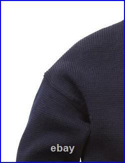Merino Wool Submariner Sweater Medium Navy Blue