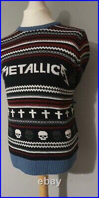 Metallica Mens Mop Ugly Xmas Sweater Christmas Jumper Medium