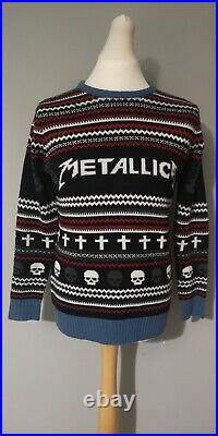 Metallica Mens Mop Ugly Xmas Sweater Christmas Jumper Medium