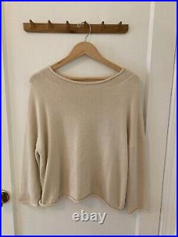 Micaela Greg Cotton Rollneck Sweater Cream M in Excellent Condition