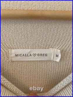 Micaela Greg Cotton Rollneck Sweater Cream M in Excellent Condition