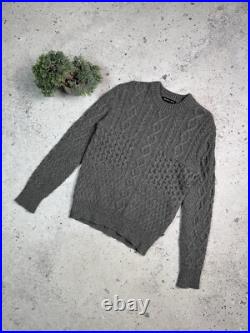 Michael Kors Cable Knit Sweater Jumper Pullover Grey Size M Casual