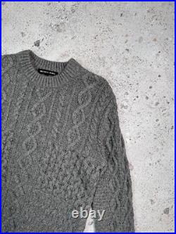 Michael Kors Cable Knit Sweater Jumper Pullover Grey Size M Casual