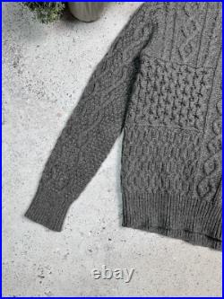 Michael Kors Cable Knit Sweater Jumper Pullover Grey Size M Casual