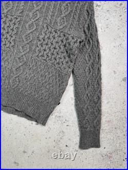 Michael Kors Cable Knit Sweater Jumper Pullover Grey Size M Casual