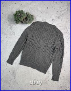 Michael Kors Cable Knit Sweater Jumper Pullover Grey Size M Casual