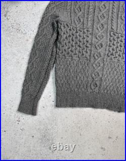 Michael Kors Cable Knit Sweater Jumper Pullover Grey Size M Casual