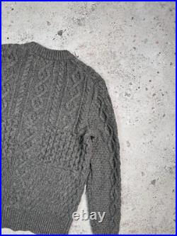 Michael Kors Cable Knit Sweater Jumper Pullover Grey Size M Casual