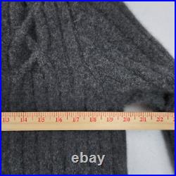 Michelle Smith Sweater Womens Medium Gray Stacey Cable Knit Cashmere Turtle Neck