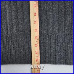 Michelle Smith Sweater Womens Medium Gray Stacey Cable Knit Cashmere Turtle Neck