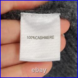 Michelle Smith Sweater Womens Medium Gray Stacey Cable Knit Cashmere Turtle Neck