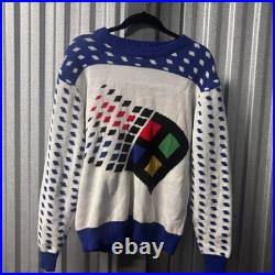 Microsoft Windows 95 Sweater Mens Medium Retro Ugly Christmas Holiday Knit Logo