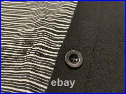 Missoni Men's Black & White Asymmetric Striped Cotton Cardigan