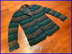 Missoni Men's Multi-Striped Three-Pocket Knitted Wool Cardigan Coat Jacket