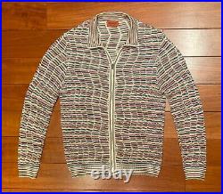 Missoni Men's Multicolor Multi-Striped Full Zip Collared Cardigan Jacket