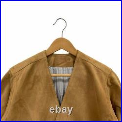 Mojito cardigan suede men's medium size brown Used STOC-0