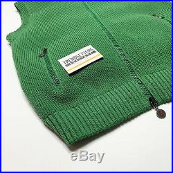 Moncler Mens Knitted Green Down Gilet Puffer Zip Jacket Sweater M L Medium 2 3