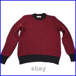 Mr P Men's Wool Intarsia Heavy Chunky Jacquard Knit Crewneck Sweater M Italy