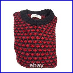 Mr P Men's Wool Intarsia Heavy Chunky Jacquard Knit Crewneck Sweater M Italy