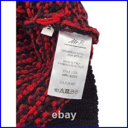 Mr P Men's Wool Intarsia Heavy Chunky Jacquard Knit Crewneck Sweater M Italy
