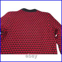 Mr P Men's Wool Intarsia Heavy Chunky Jacquard Knit Crewneck Sweater M Italy