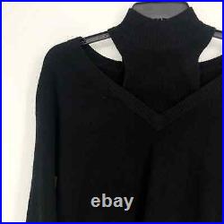 NAADAM Cashmere Turtleneck Sweater Medium Black Medium Cut-out Long Sleeve NWOT