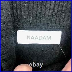 NAADAM Cashmere Turtleneck Sweater Medium Black Medium Cut-out Long Sleeve NWOT