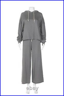NAKED CASHMERE Sweater Sweatpants Set Gray Medium Hood Lounge Suit Jogger Pants