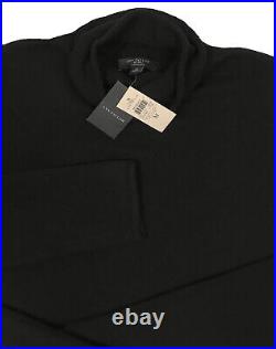 NEW Ann Taylor Cashmere Turtleneck Sweater! M or L Black Rolled Hem